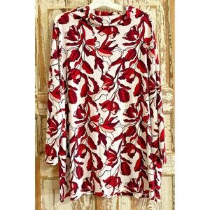 Liz Claiborne Long Sleeve Flowy Floral Top - Crema Floral - XXL (20)